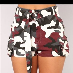 Camo cargo shorts